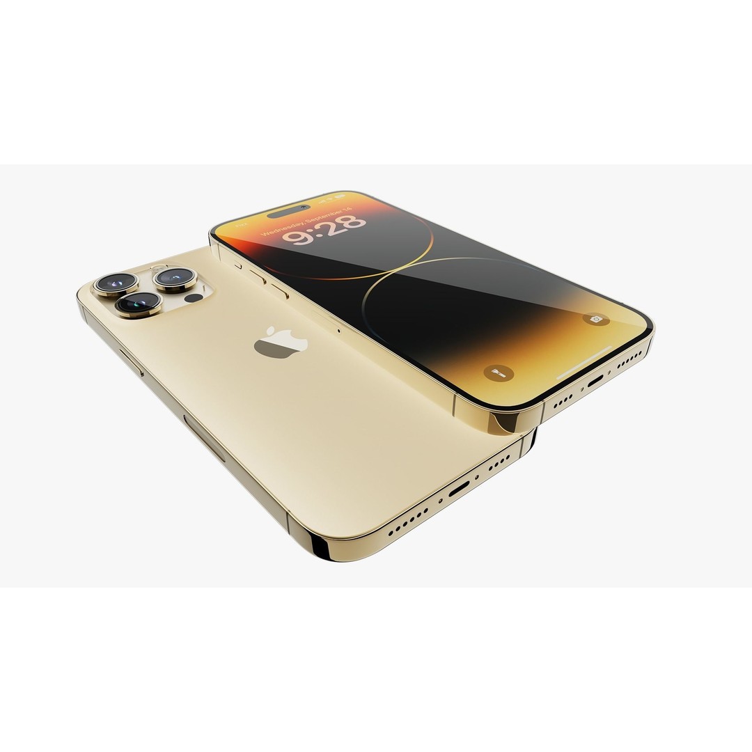 iPhone 14 Pro 3D Model – Detailed Collection with PBR Textures, FBX/OBJ - View 18
