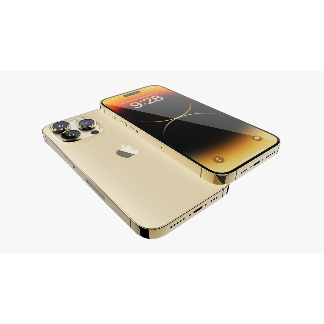 iPhone 14 Pro 3D Model – Detailed Collection with PBR Textures, FBX/OBJ - View 19