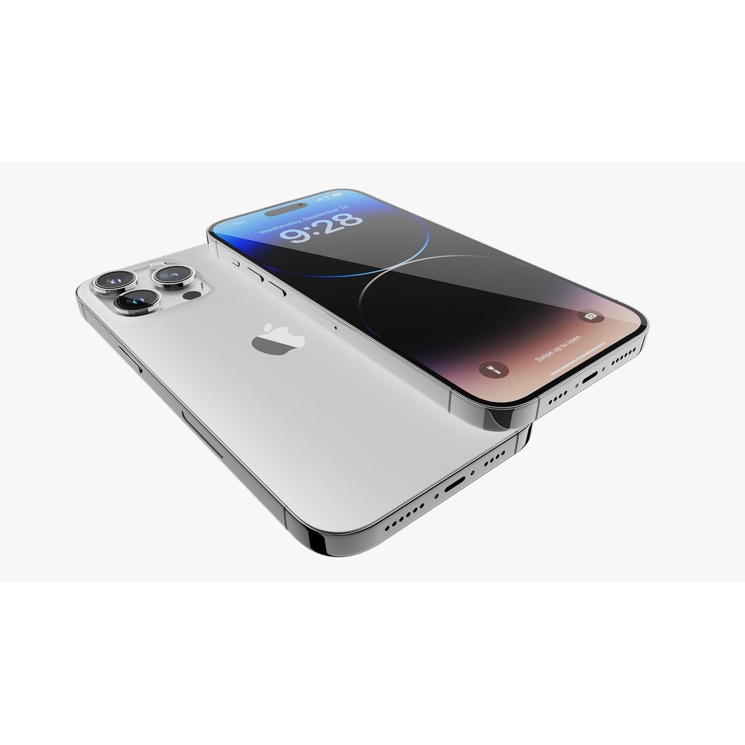 iPhone 14 Pro 3D Model – Detailed Collection with PBR Textures, FBX/OBJ - View 27