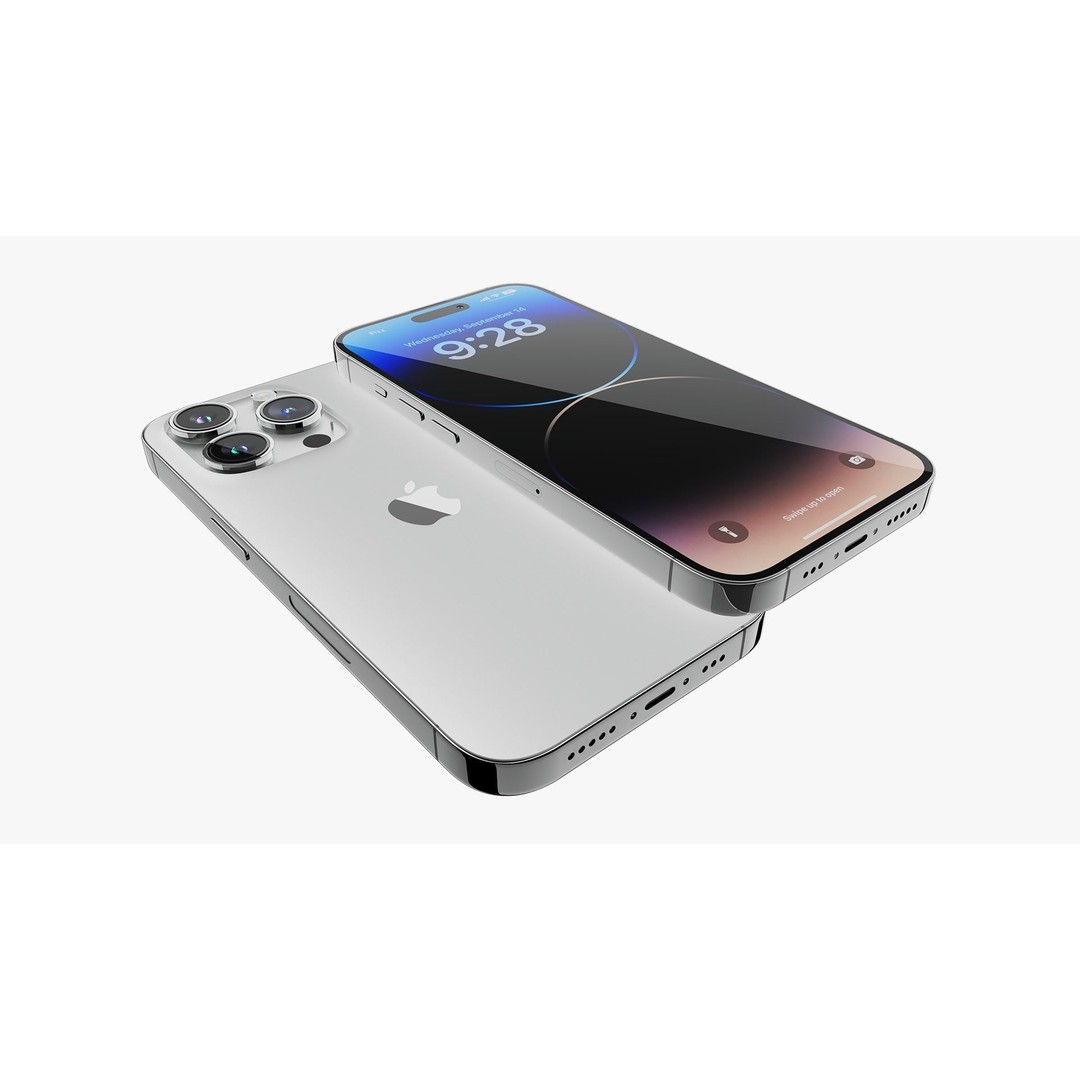 iPhone 14 Pro 3D Model – Detailed Collection with PBR Textures, FBX/OBJ - View 28