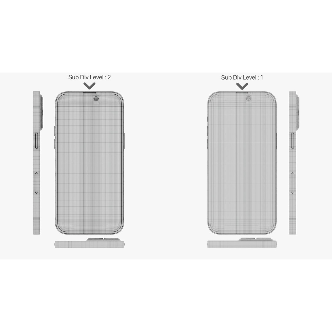 iPhone 14 Pro 3D Model – Detailed Collection with PBR Textures, FBX/OBJ - View 39