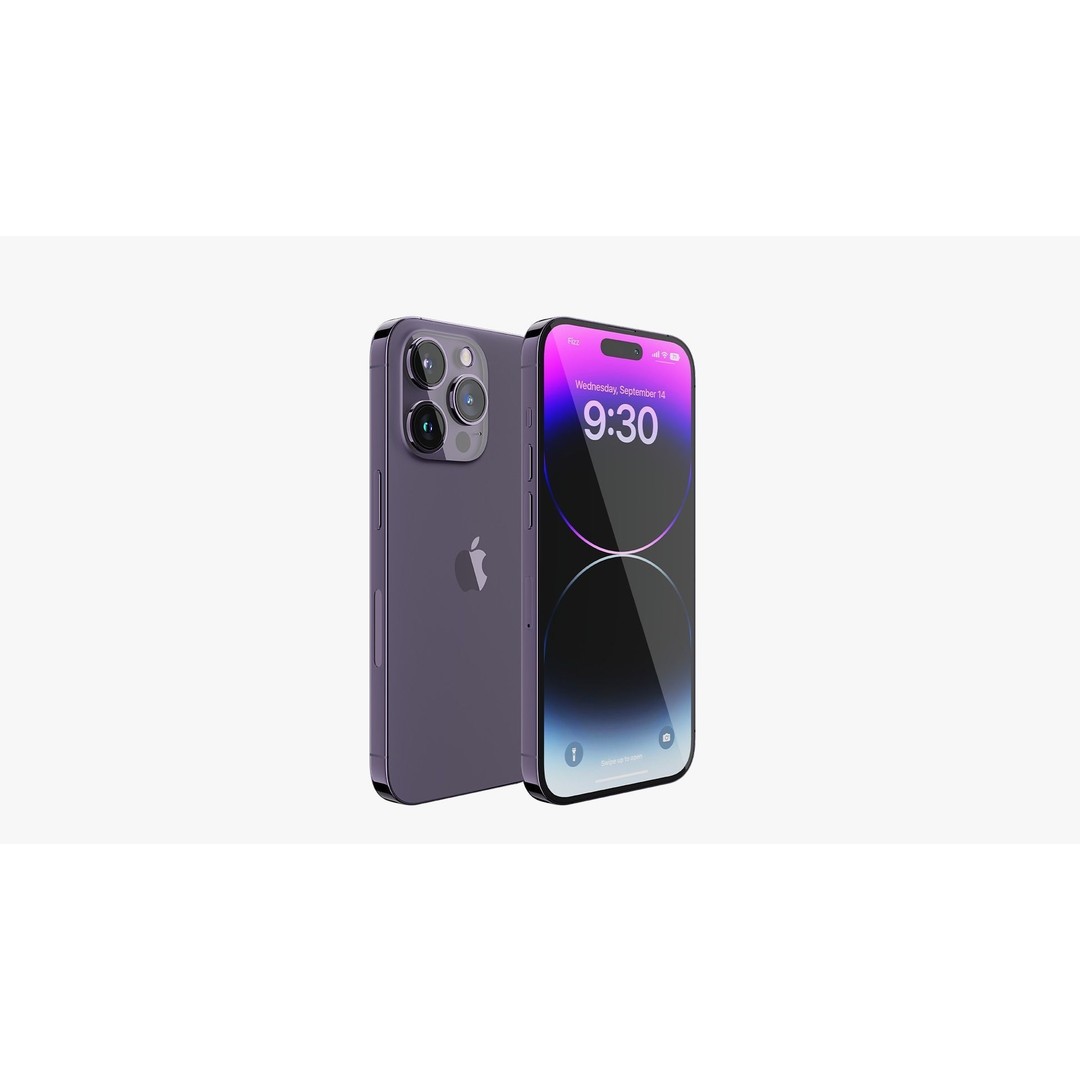 iPhone 14 Pro 3D Model – Detailed Collection with PBR Textures, FBX/OBJ - View 4