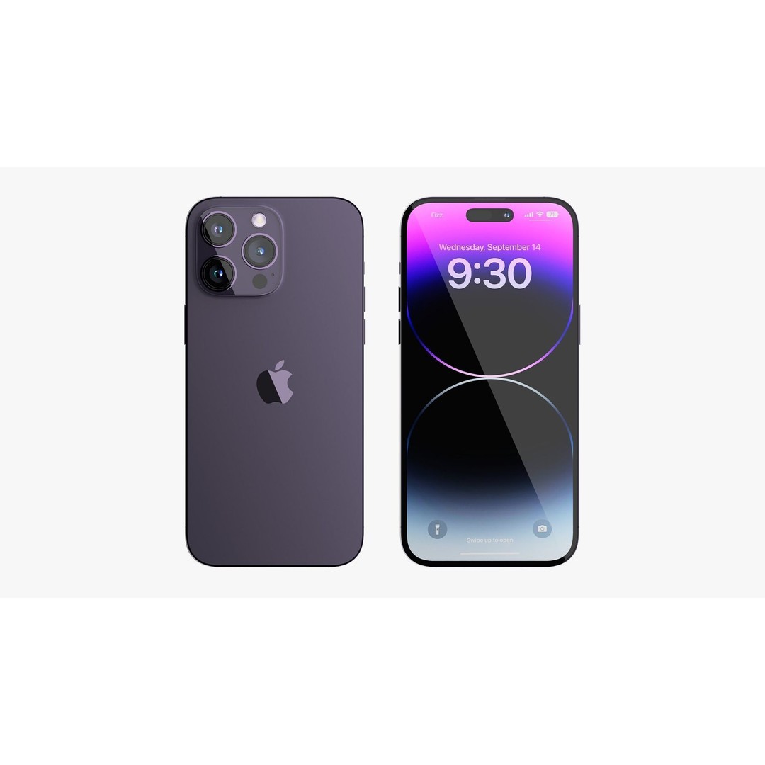 iPhone 14 Pro 3D Model – Detailed Collection with PBR Textures, FBX/OBJ - View 5