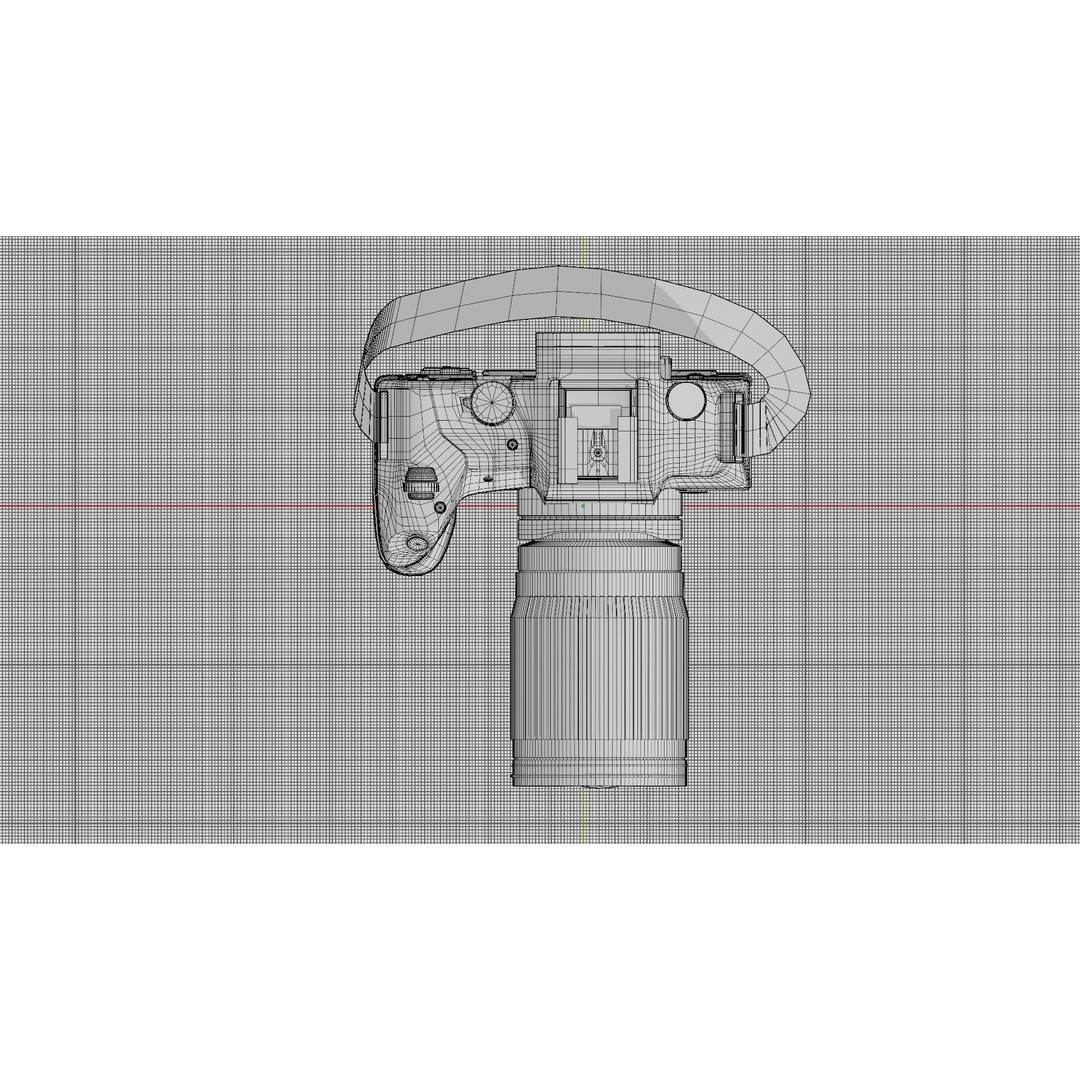 Canon EOS Camera 3D Model – Realistic Textured Polygon Mesh, FBX - View 13