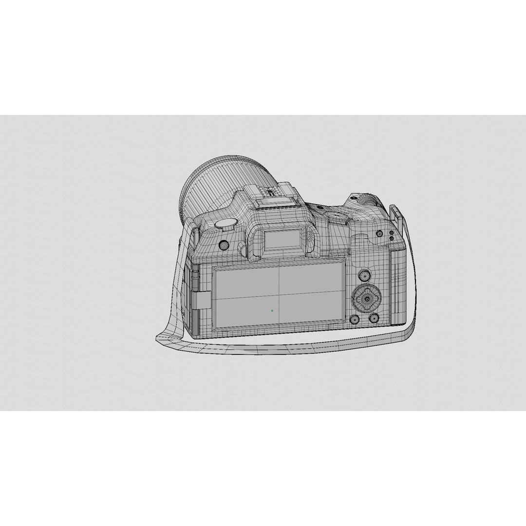 Canon EOS Camera 3D Model – Realistic Textured Polygon Mesh, FBX - View 14