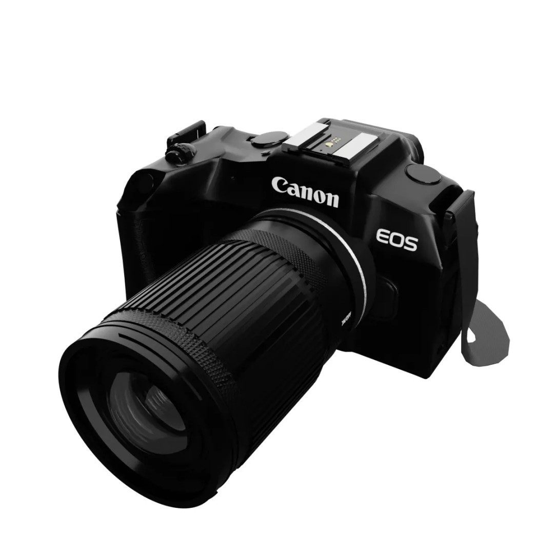 Canon EOS Camera 3D Model – Realistic Textured Polygon Mesh, FBX - View 2