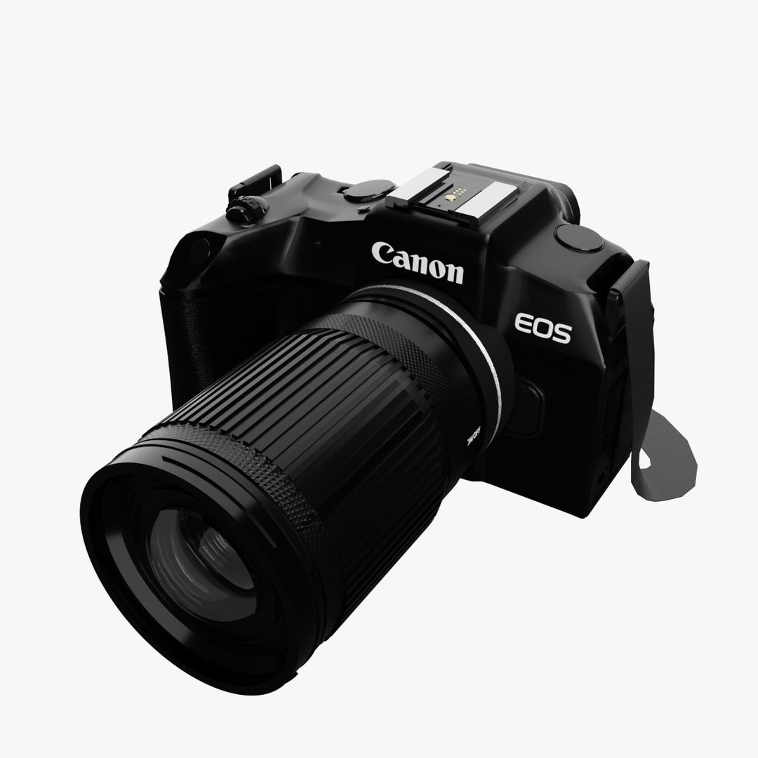 Canon EOS Camera 3D Model – Realistic Textured Polygon Mesh, FBX - View 3