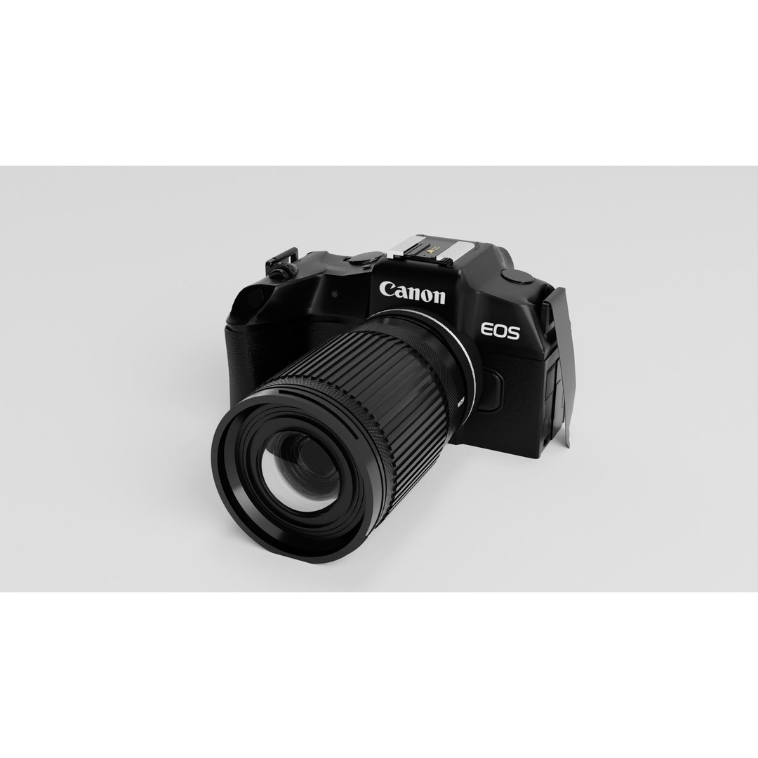 Canon EOS Camera 3D Model – Realistic Textured Polygon Mesh, FBX - View 4