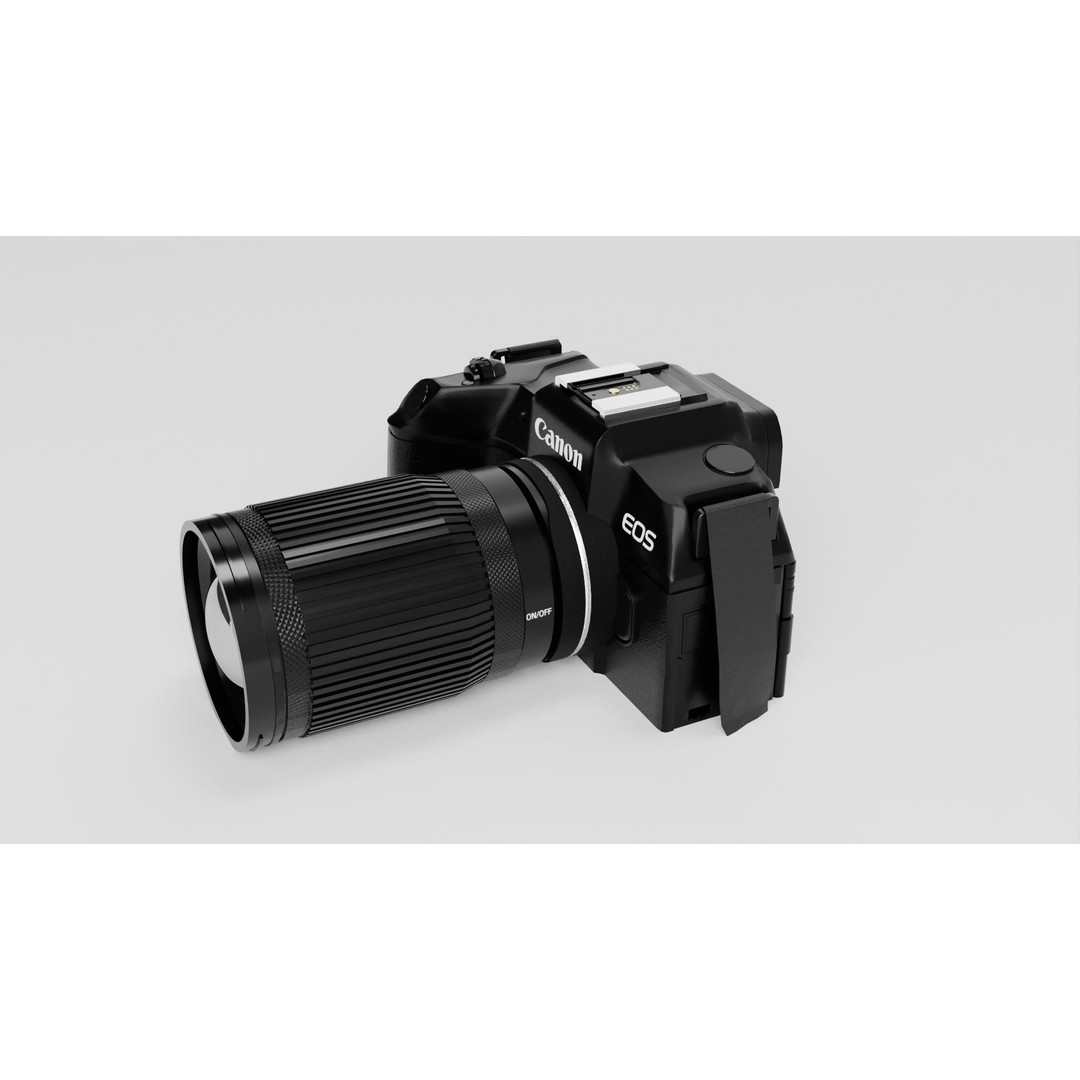 Canon EOS Camera 3D Model – Realistic Textured Polygon Mesh, FBX - View 5