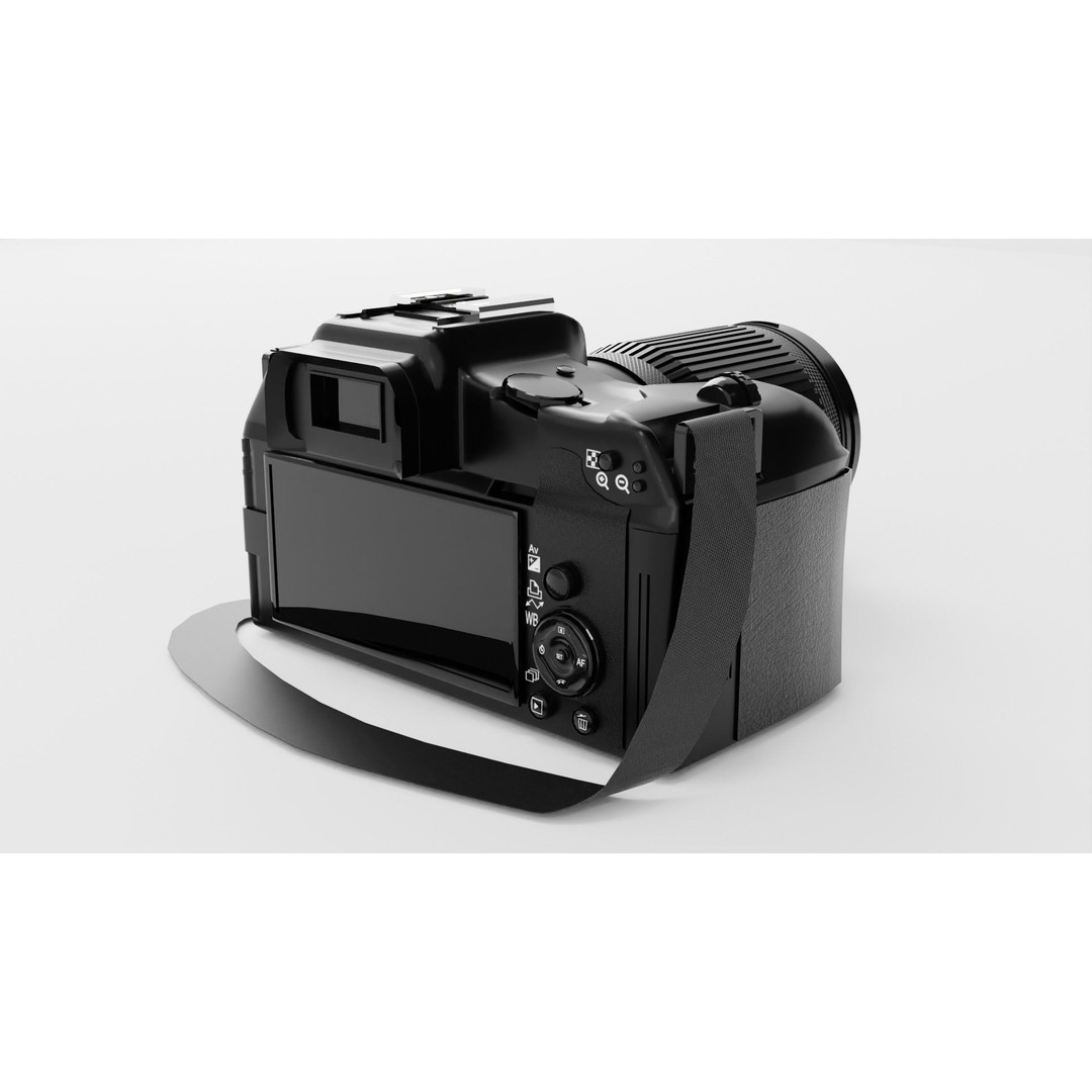 Canon EOS Camera 3D Model – Realistic Textured Polygon Mesh, FBX - View 7