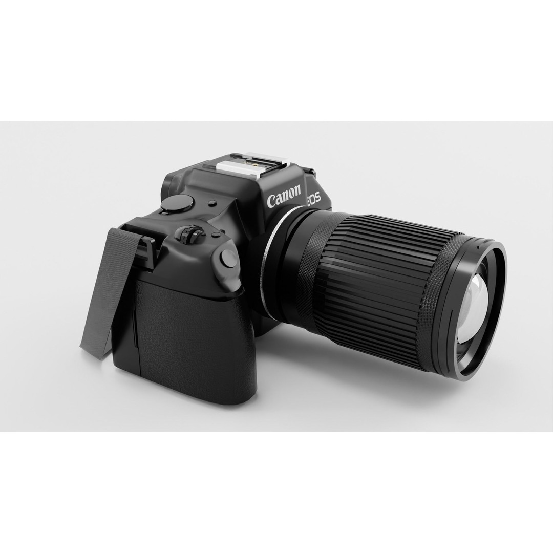 Canon EOS Camera 3D Model – Realistic Textured Polygon Mesh, FBX - View 8