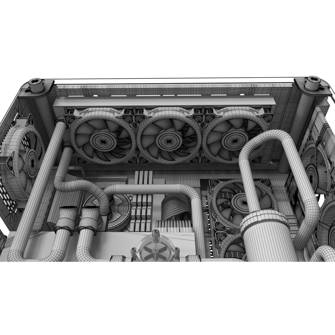 Thermaltake Core P6 Tempered PC 3D Model – High Poly Game Asset, FBX