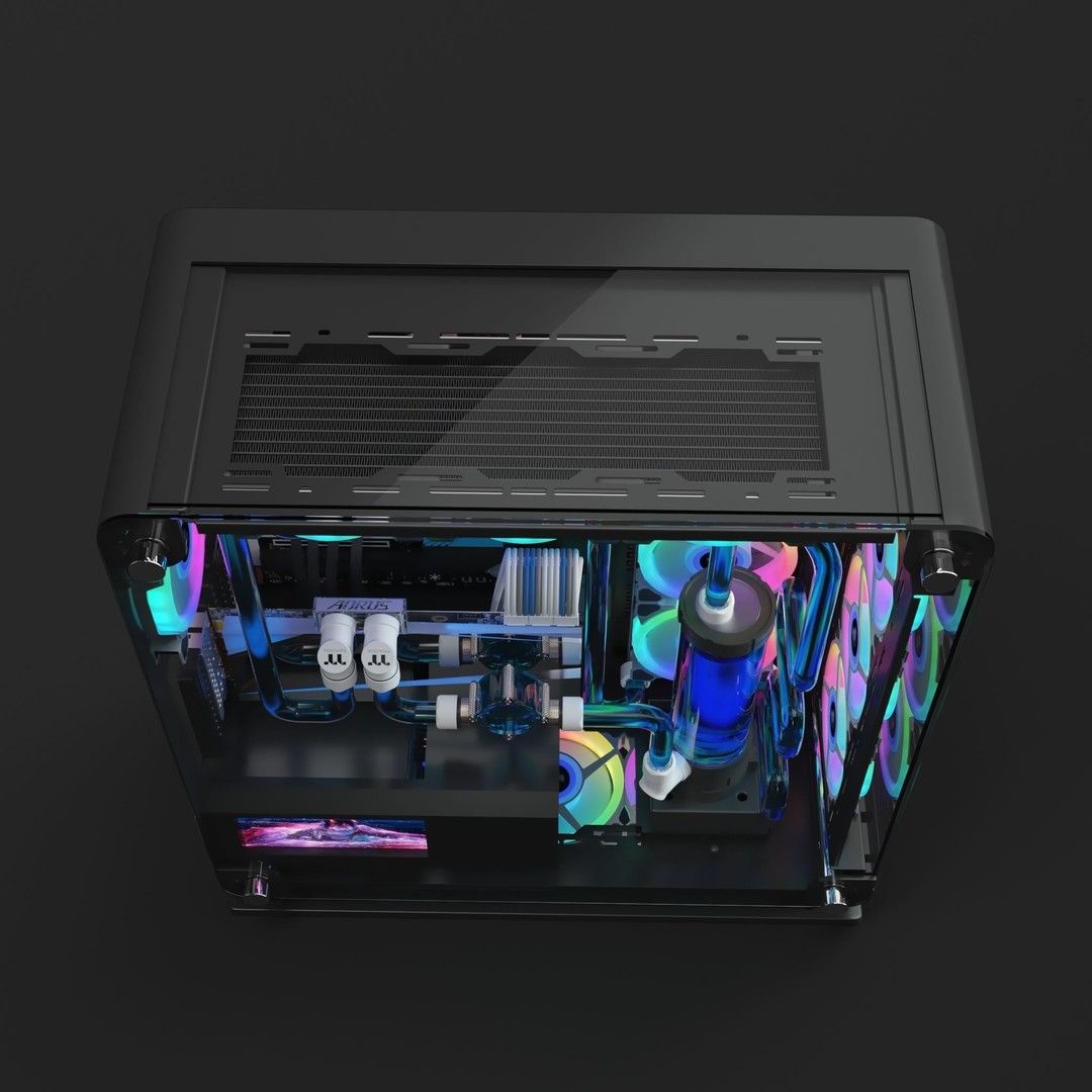 Thermaltake Core P6 Tempered PC 3D Model – High Poly Game Asset, FBX - View 10