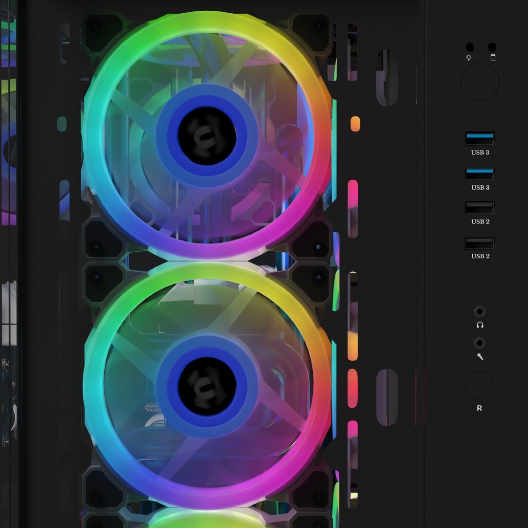 Thermaltake Core P6 Tempered PC 3D Model – High Poly Game Asset, FBX - View 11