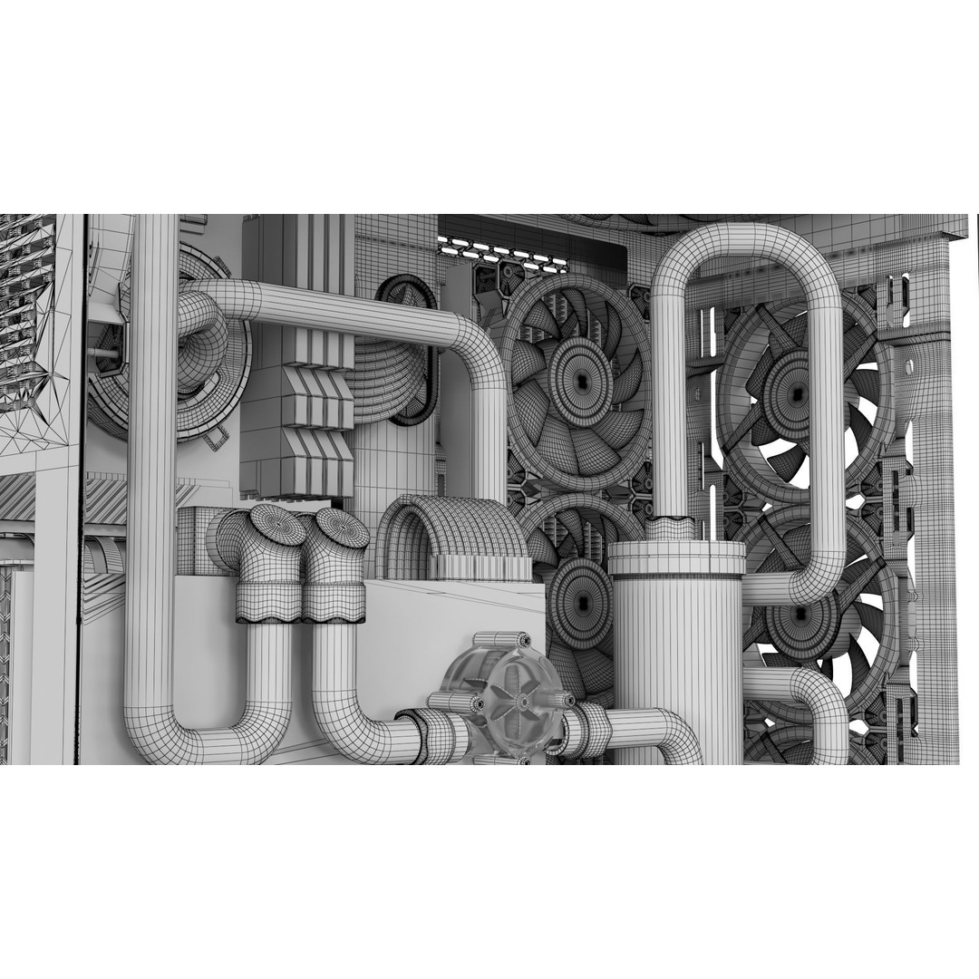 Thermaltake Core P6 Tempered PC 3D Model – High Poly Game Asset, FBX - View 16
