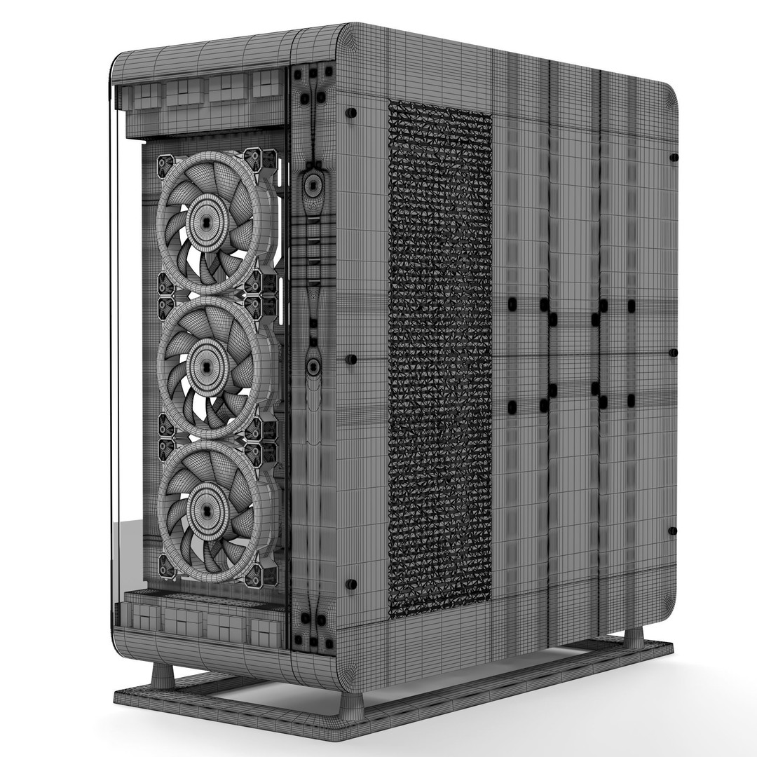 Thermaltake Core P6 Tempered PC 3D Model – High Poly Game Asset, FBX - View 19