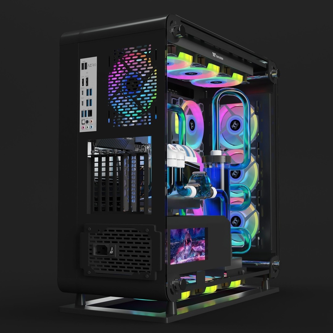 Thermaltake Core P6 Tempered PC 3D Model – High Poly Game Asset, FBX - View 4