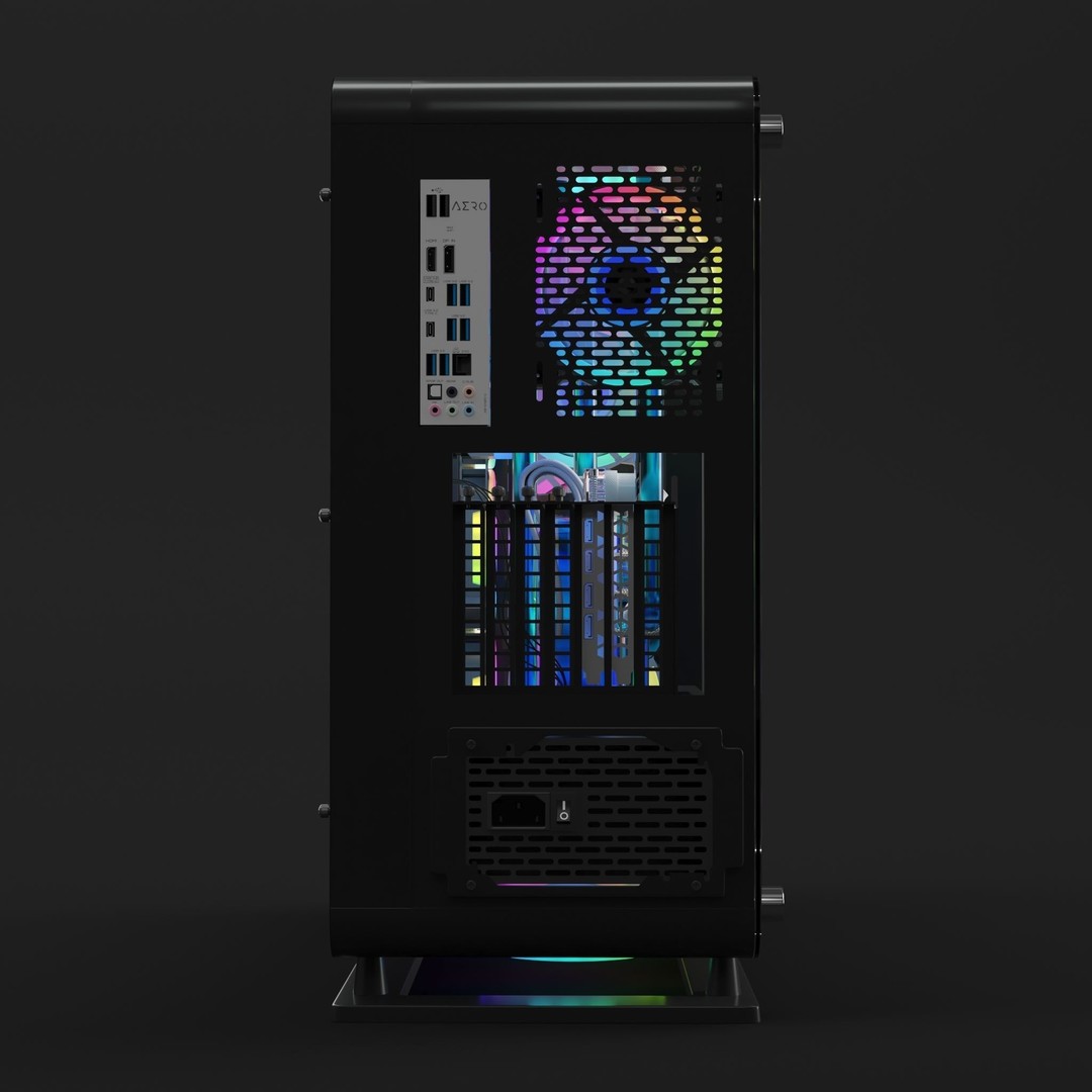 Thermaltake Core P6 Tempered PC 3D Model – High Poly Game Asset, FBX - View 6
