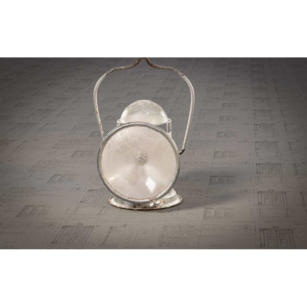 Vintage Delta Lantern 3D Model – PBR Textures, Game-Ready, FBX - View 14