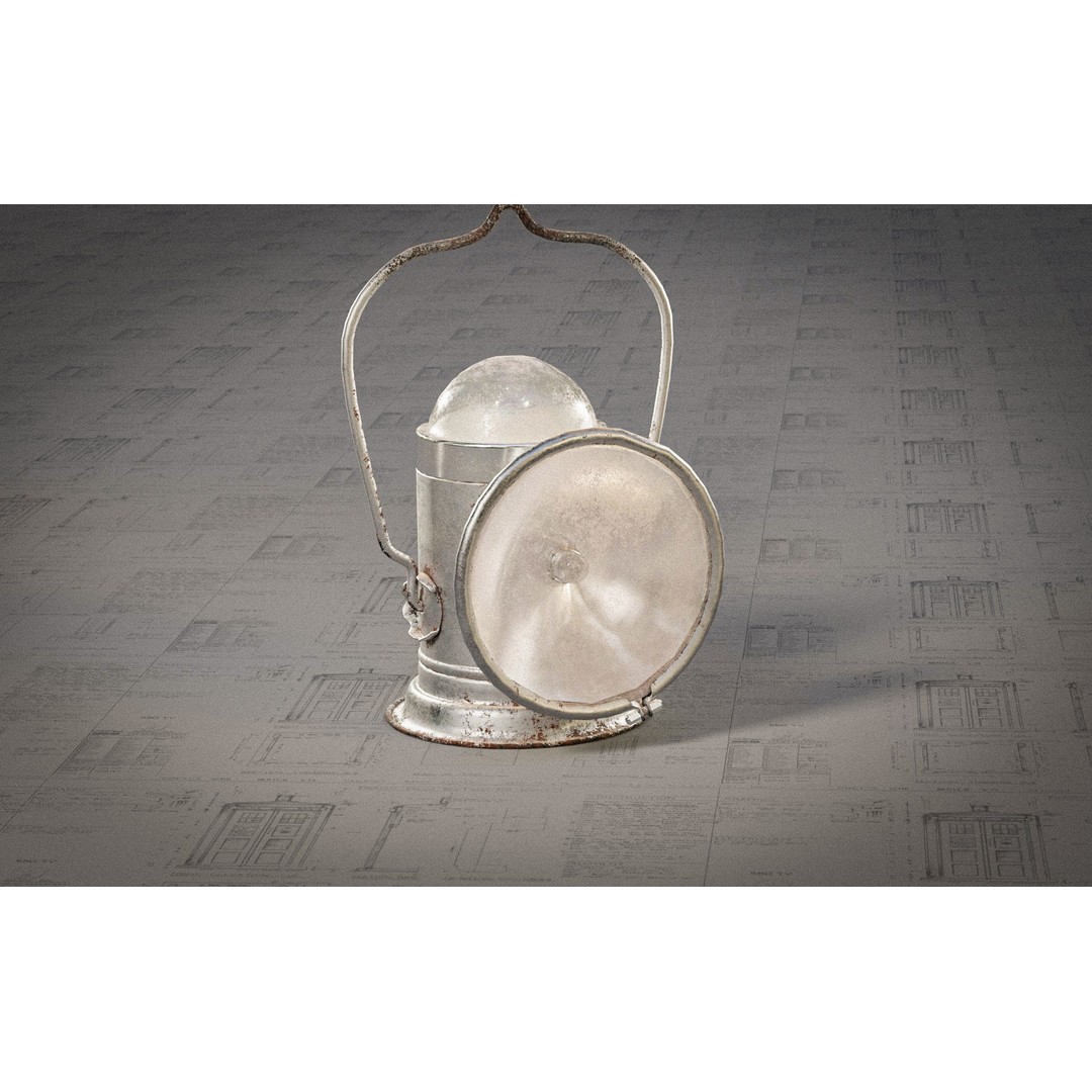 Vintage Delta Lantern 3D Model – PBR Textures, Game-Ready, FBX - View 15