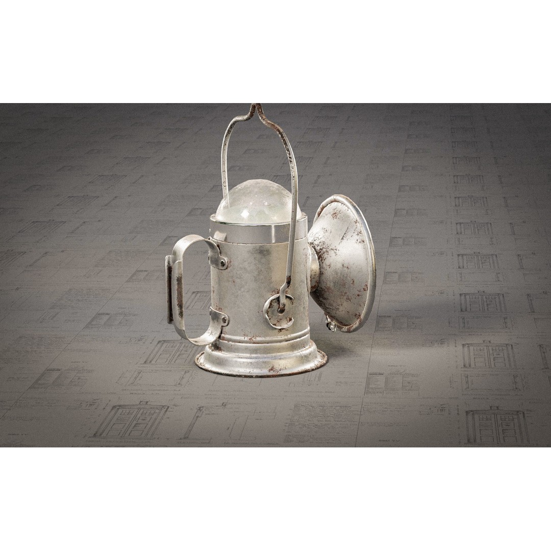 Vintage Delta Lantern 3D Model – PBR Textures, Game-Ready, FBX - View 6