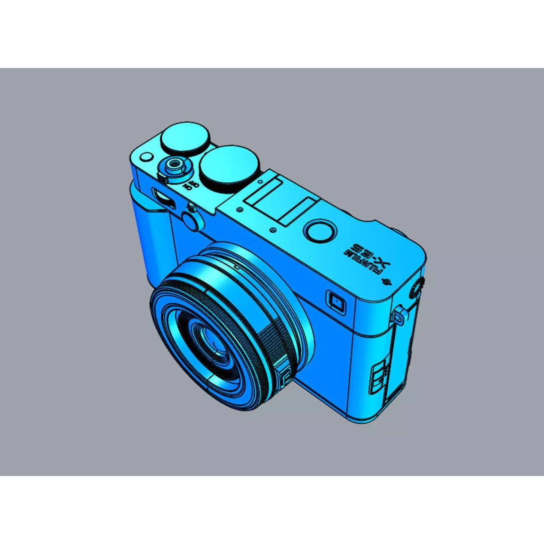 FUJIFILM X-E5 3D Model – High Poly Camera with PBR Textures, FBX - View 27
