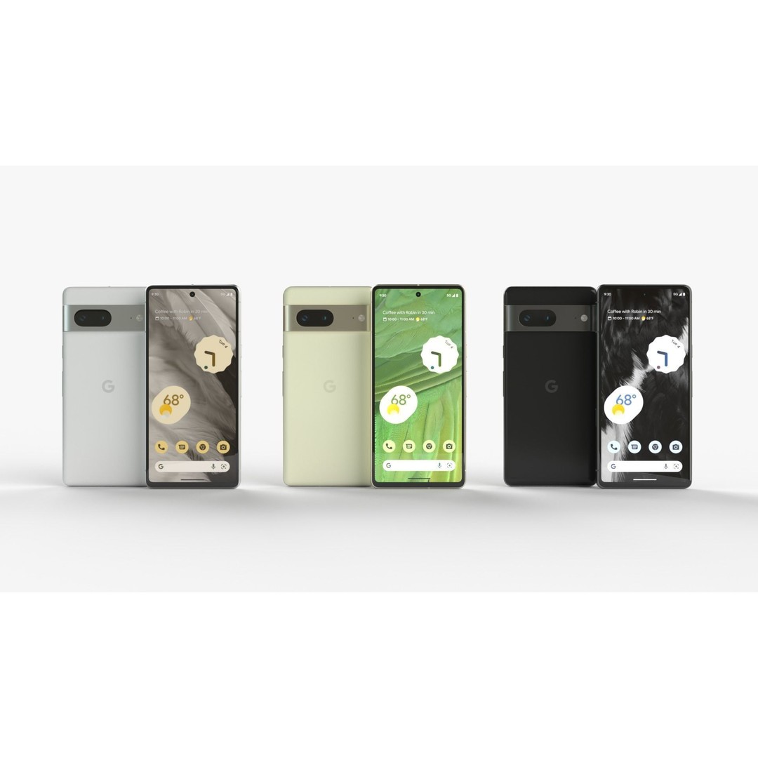 Google Pixel 7 Collection 3D Model – Low Poly Game Asset, FBX, Blender - View 3