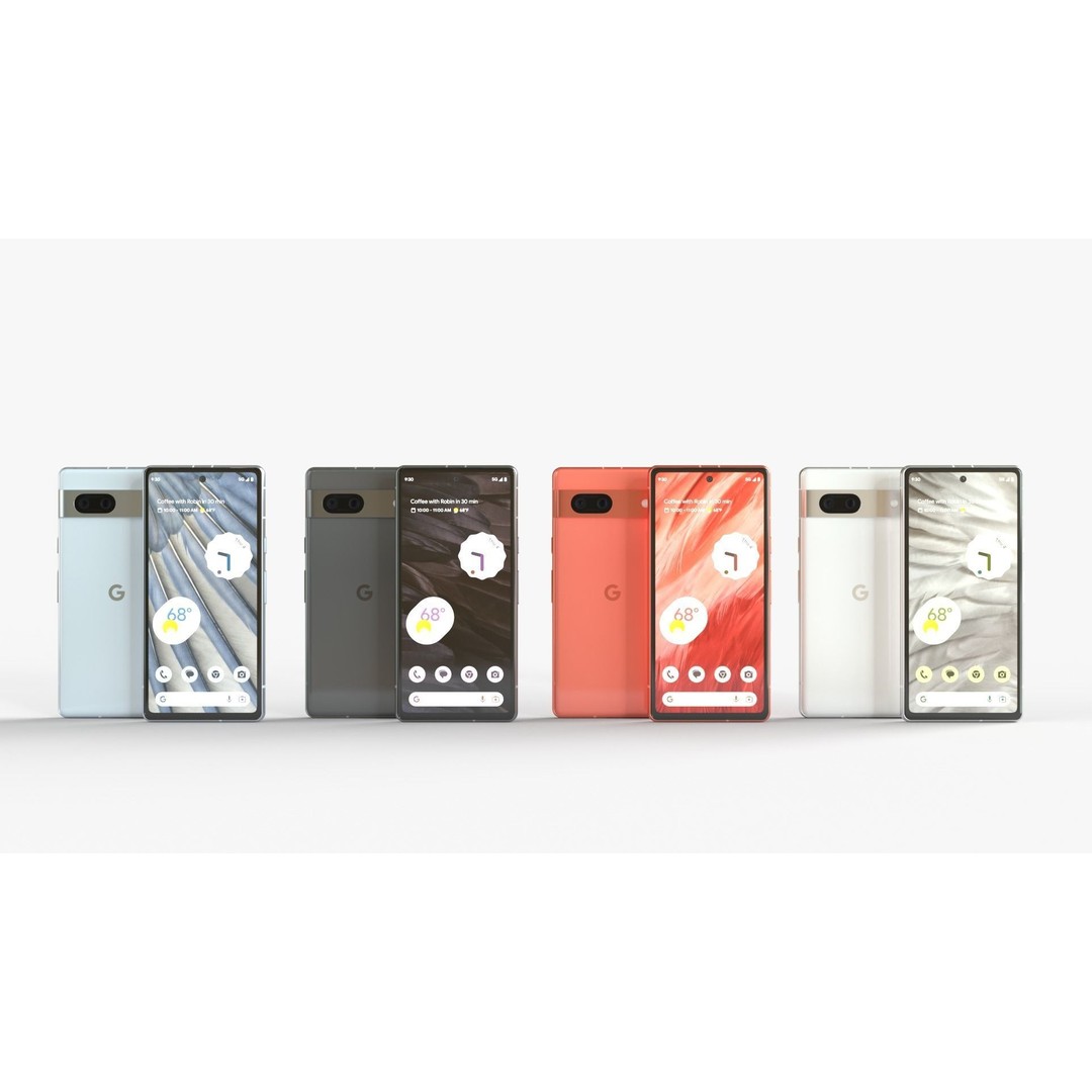 Google Pixel 7 Collection 3D Model – Low Poly Game Asset, FBX, Blender - View 5