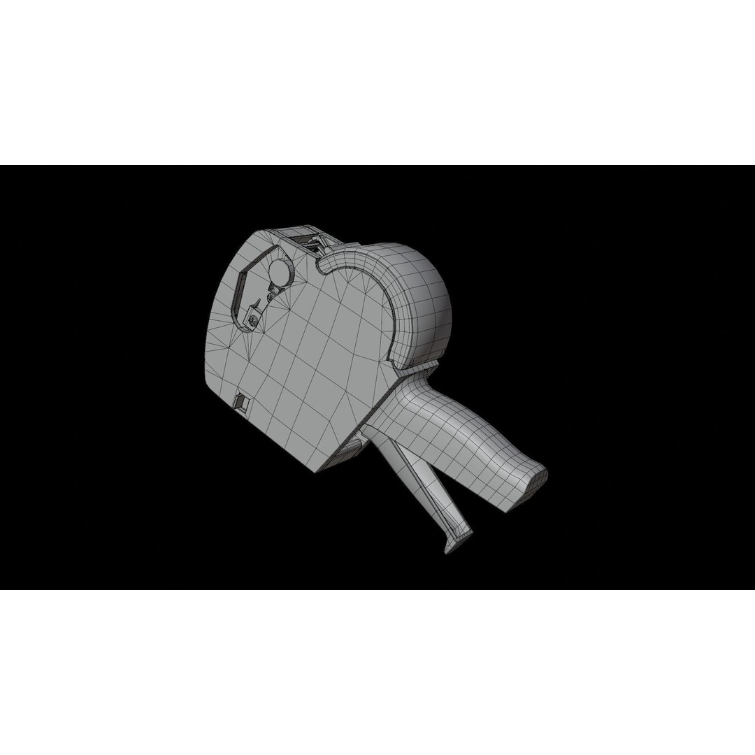 Price Tag Gun 3D Model – Low Poly PBR Asset, FBX, Blender - View 16