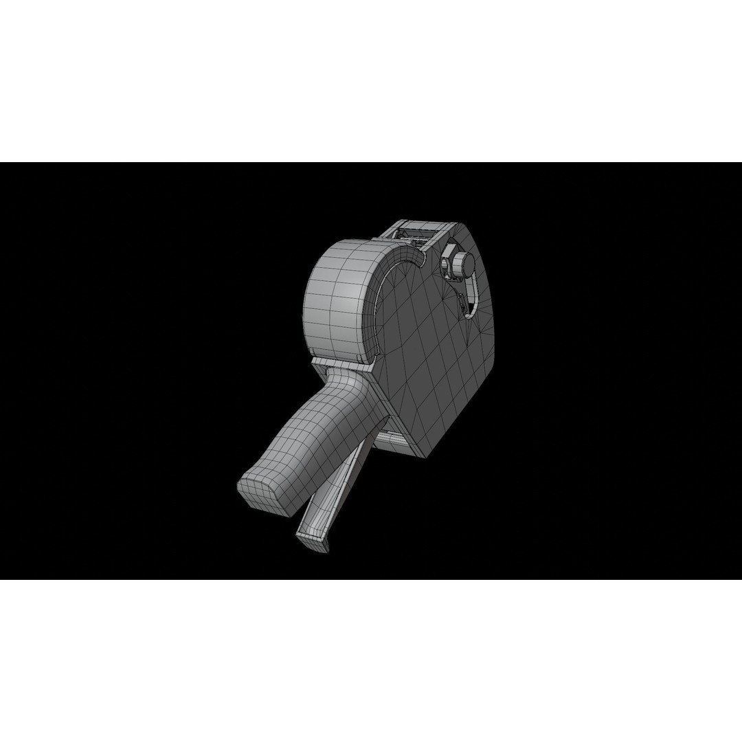 Price Tag Gun 3D Model – Low Poly PBR Asset, FBX, Blender - View 17