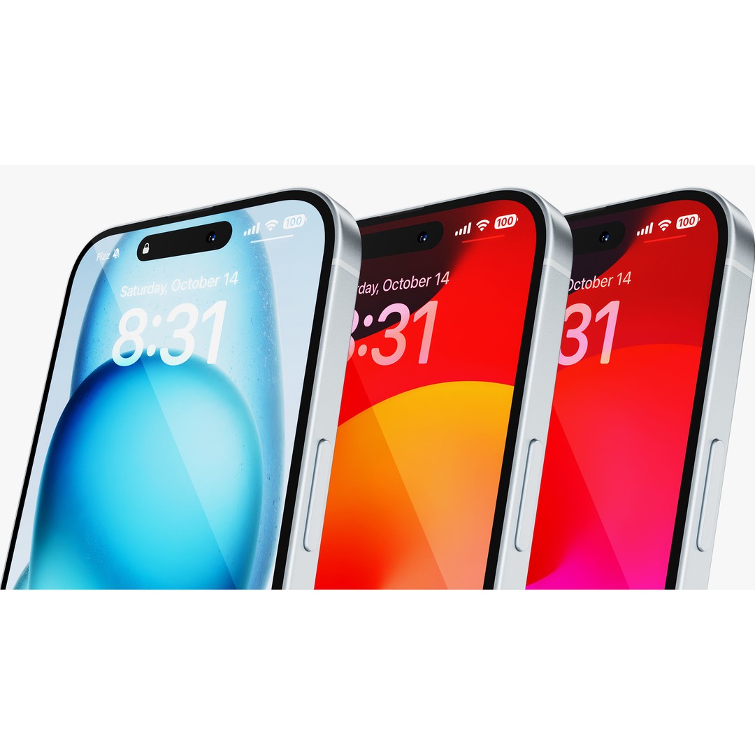 iPhone 15 & 15 Plus Blue 3D Model – High Poly PBR Asset, FBX, OBJ - View 11