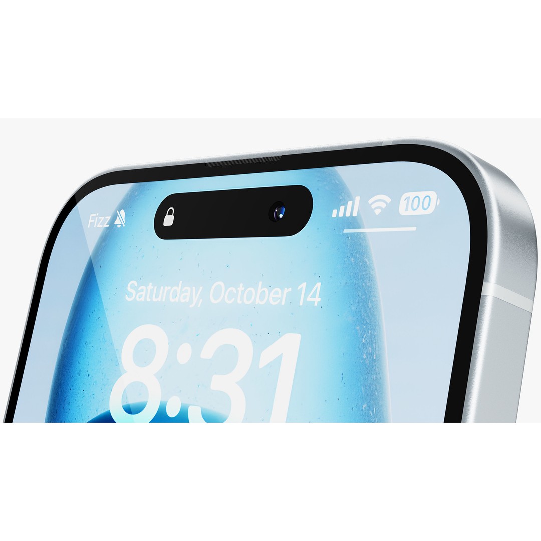 iPhone 15 & 15 Plus Blue 3D Model – High Poly PBR Asset, FBX, OBJ - View 15