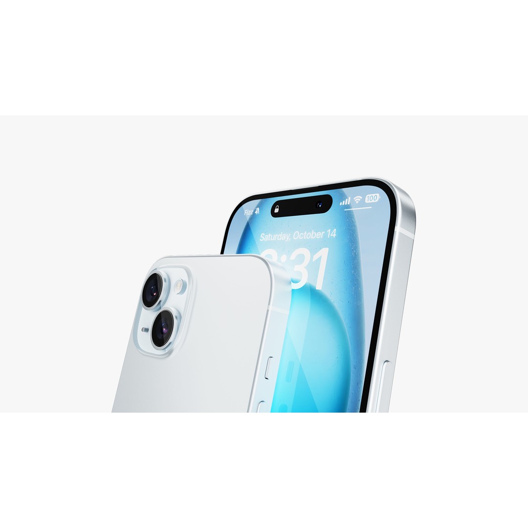 iPhone 15 & 15 Plus Blue 3D Model – High Poly PBR Asset, FBX, OBJ - View 17