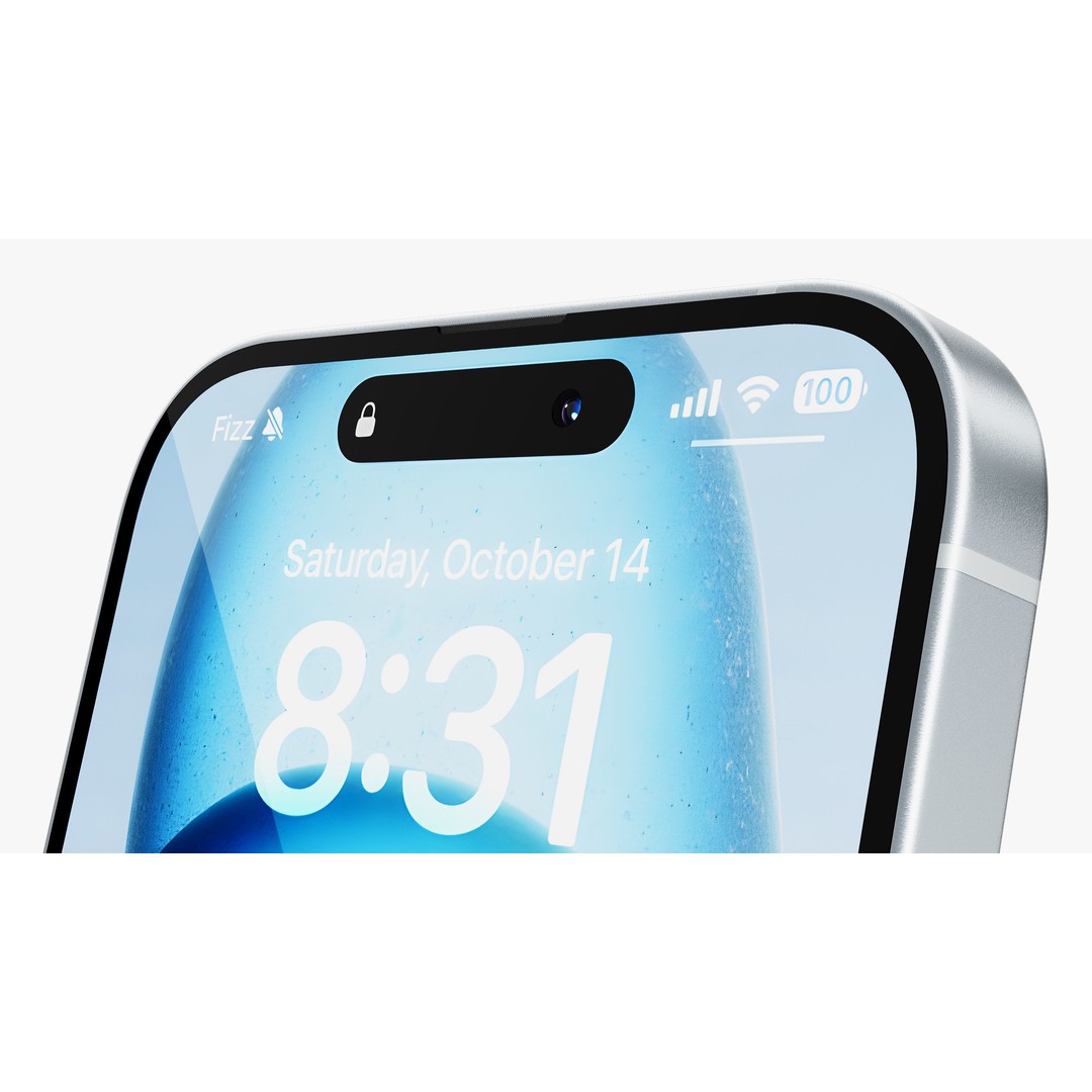 iPhone 15 & 15 Plus Blue 3D Model – High Poly PBR Asset, FBX, OBJ - View 19