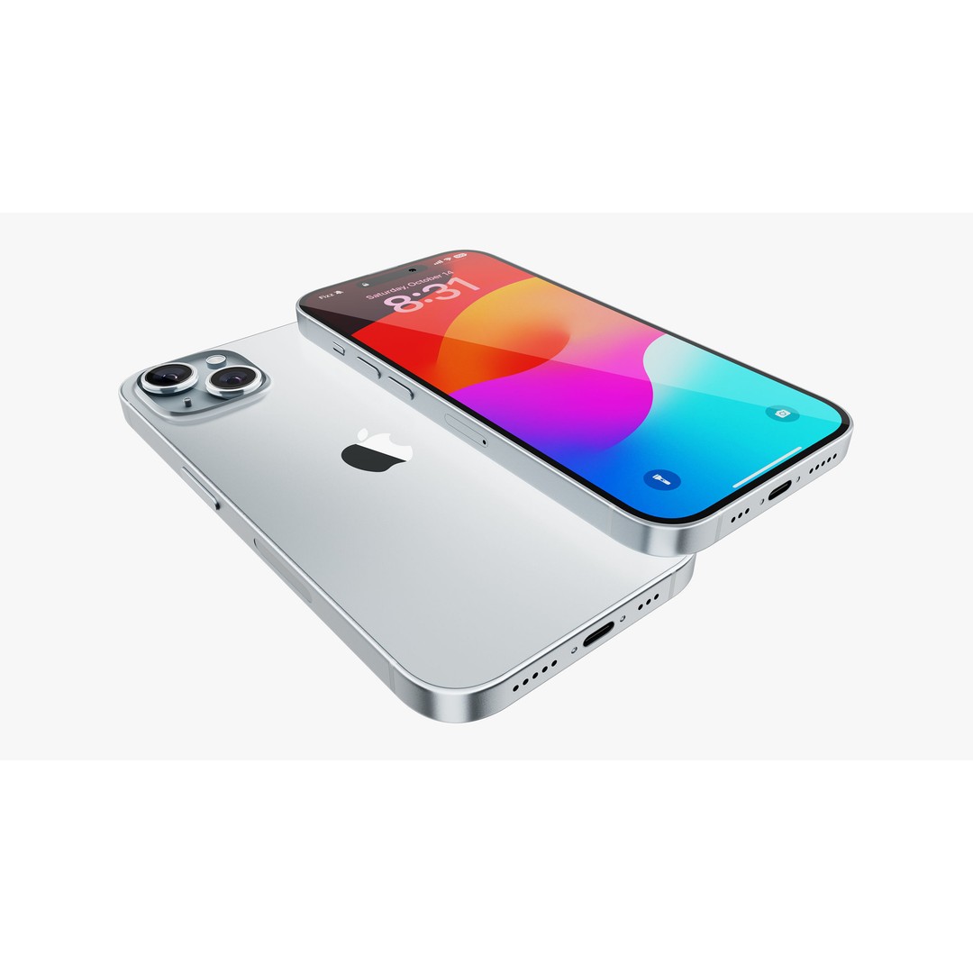 iPhone 15 & 15 Plus Blue 3D Model – High Poly PBR Asset, FBX, OBJ - View 28