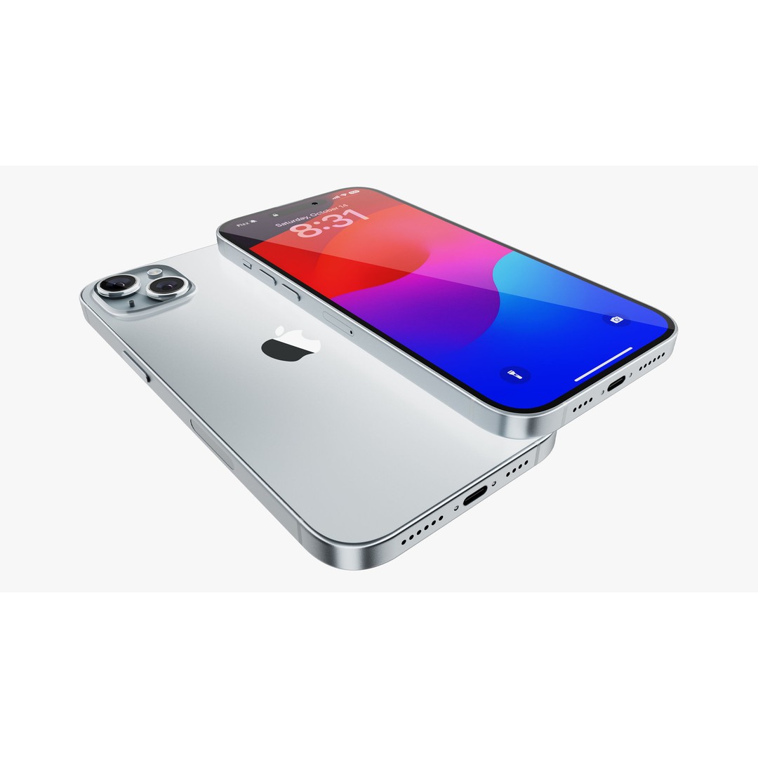 iPhone 15 & 15 Plus Blue 3D Model – High Poly PBR Asset, FBX, OBJ - View 32
