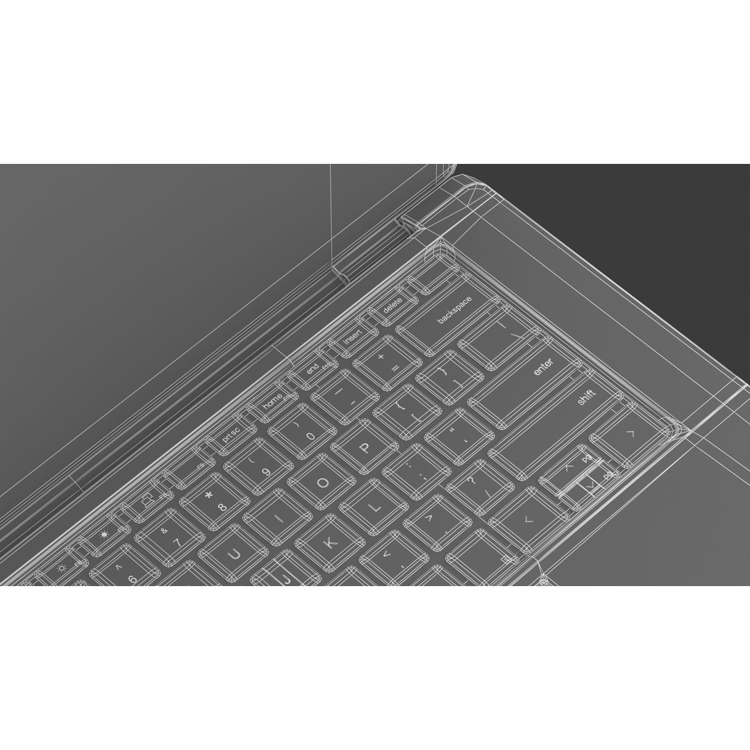 Dell XPS 15 Laptop 2024 3D Model – High-Quality Game-Ready Asset, FBX, OBJ