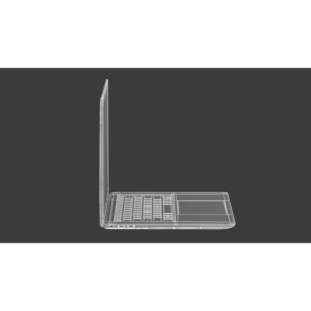 Dell XPS 15 Laptop 2024 3D Model – High-Quality Game-Ready Asset, FBX, OBJ - View 26