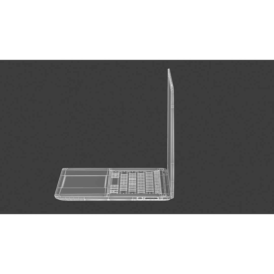 Dell XPS 15 Laptop 2024 3D Model – High-Quality Game-Ready Asset, FBX, OBJ - View 29