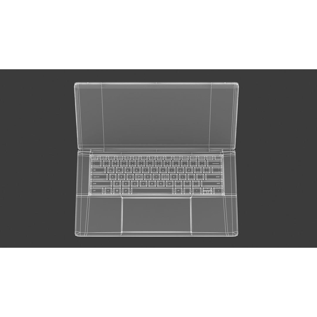Dell XPS 15 Laptop 2024 3D Model – High-Quality Game-Ready Asset, FBX, OBJ - View 30