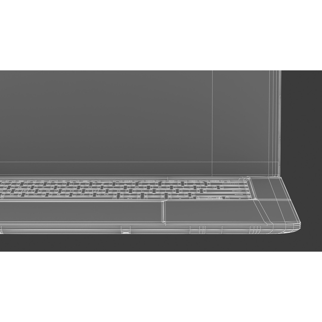 Dell XPS 15 Laptop 2024 3D Model – High-Quality Game-Ready Asset, FBX, OBJ - View 32