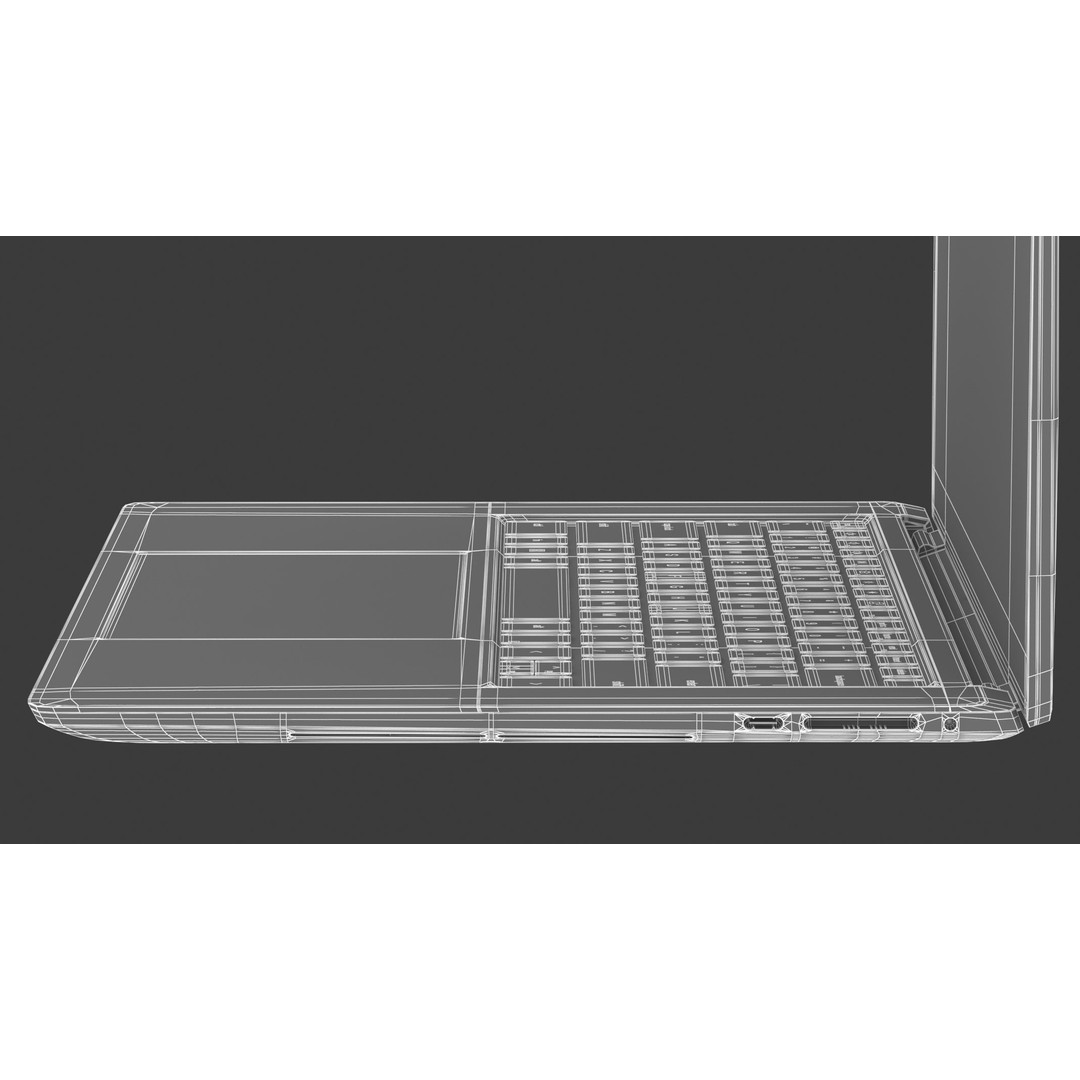Dell XPS 15 Laptop 2024 3D Model – High-Quality Game-Ready Asset, FBX, OBJ - View 37