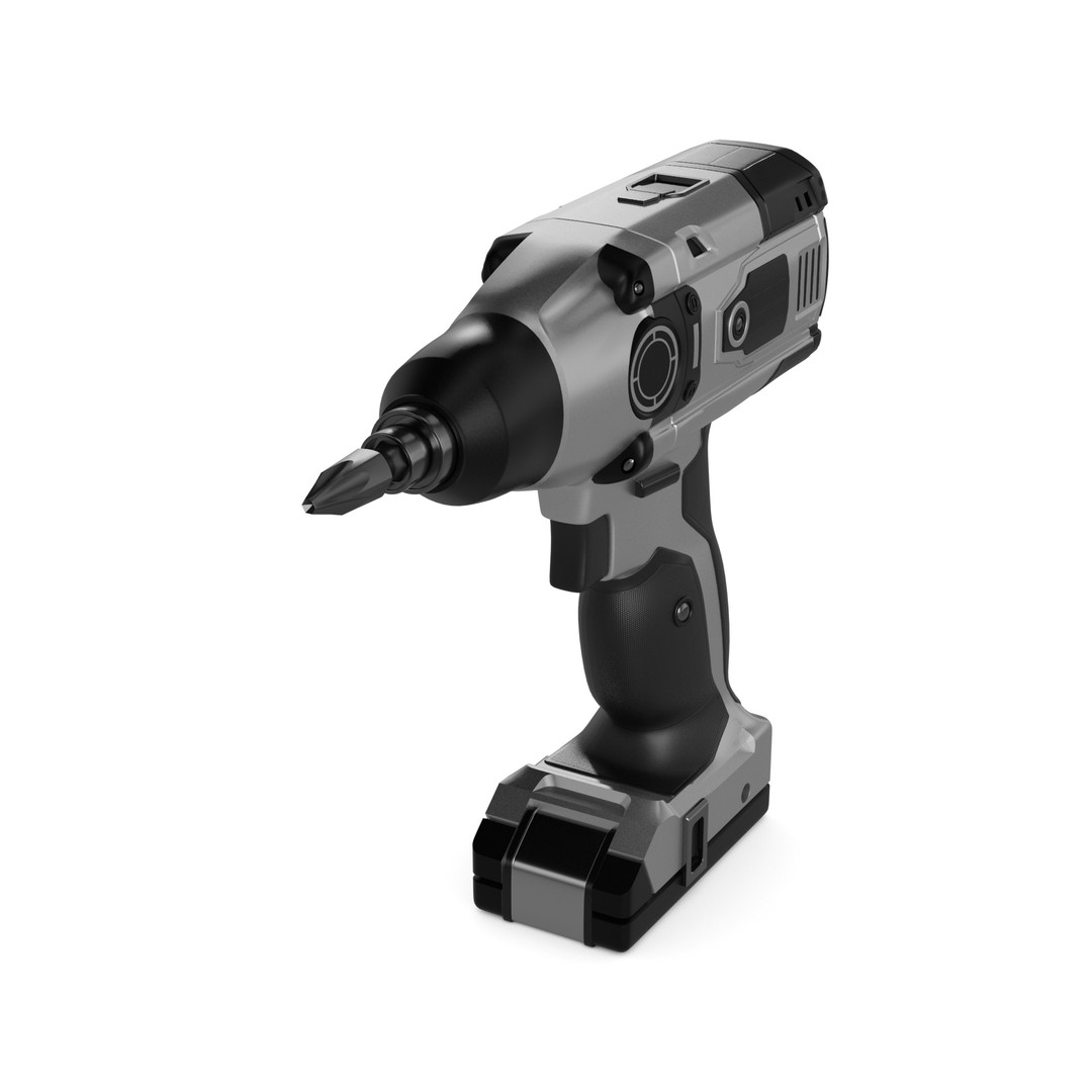 Impact Driver 3D Model – High Poly PBR Tool, FBX Format