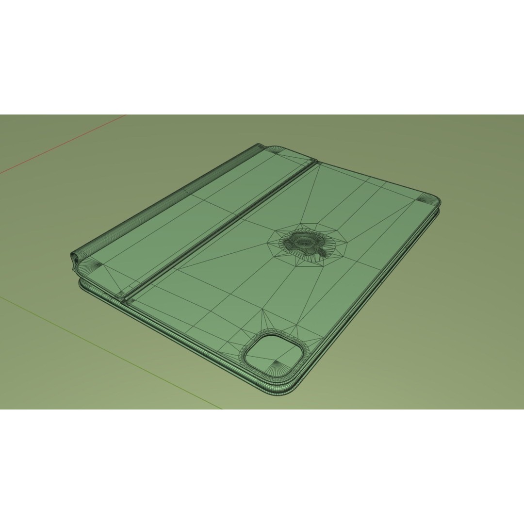 Apple iPad Air 2024 3D Model – Starlight Collection with Keyboard & Pencil