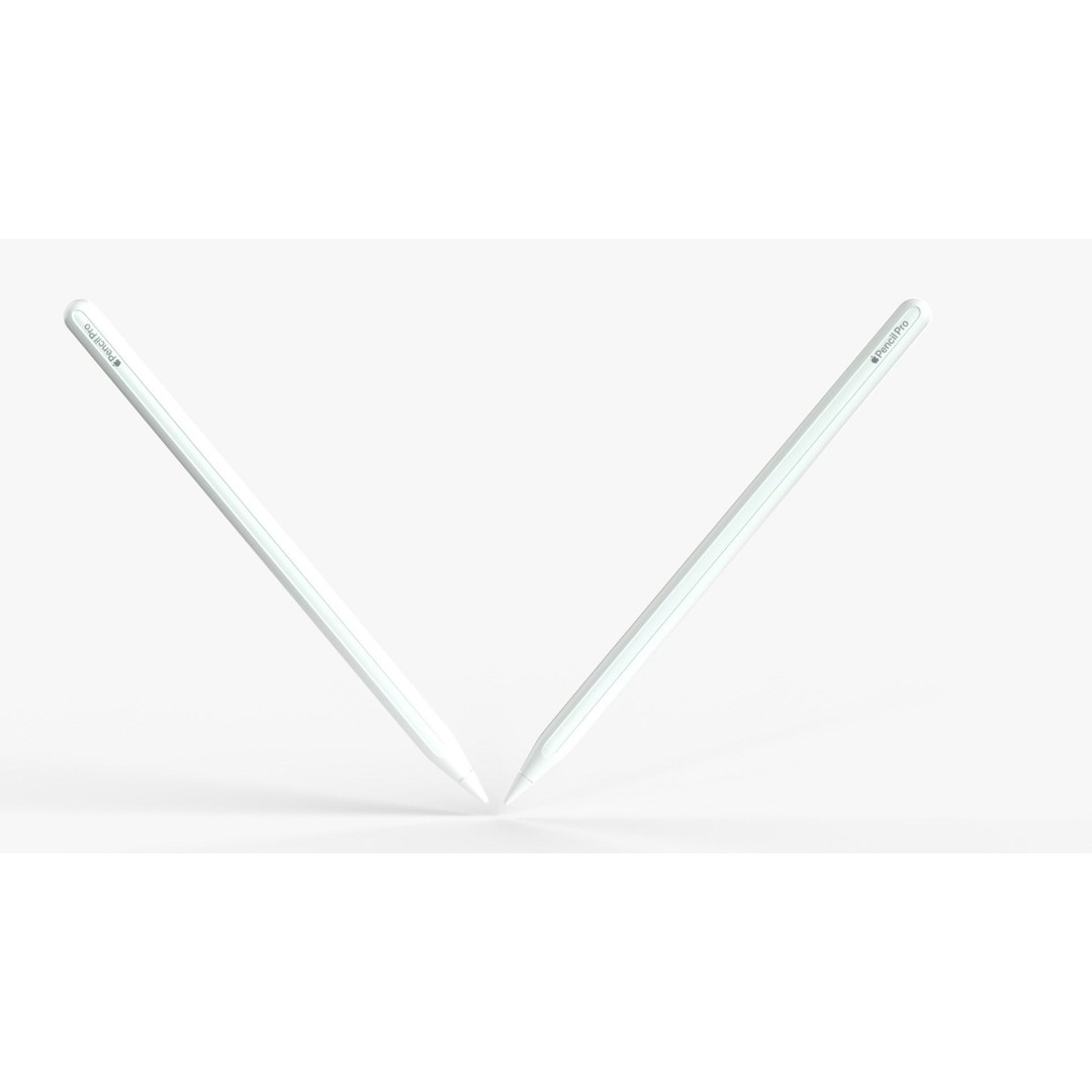 Apple iPad Air 2024 3D Model – Starlight Collection with Keyboard & Pencil - View 12