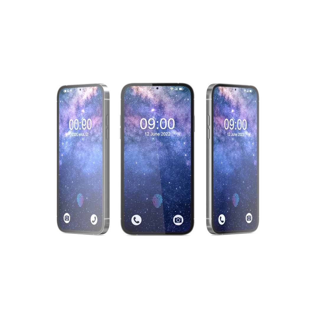 Generic Smartphone 3D Model – Realistic Low Poly PBR Asset, FBX, OBJ - View 10