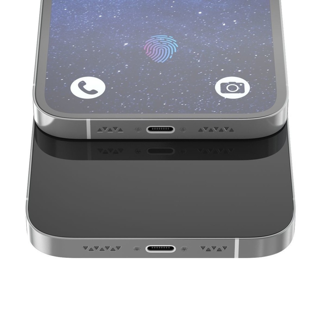 Generic Smartphone 3D Model – Realistic Low Poly PBR Asset, FBX, OBJ - View 12