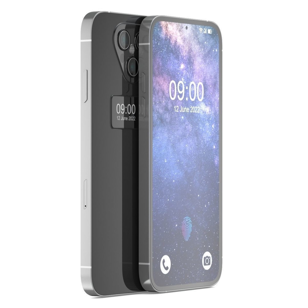 Generic Smartphone 3D Model – Realistic Low Poly PBR Asset, FBX, OBJ - View 4