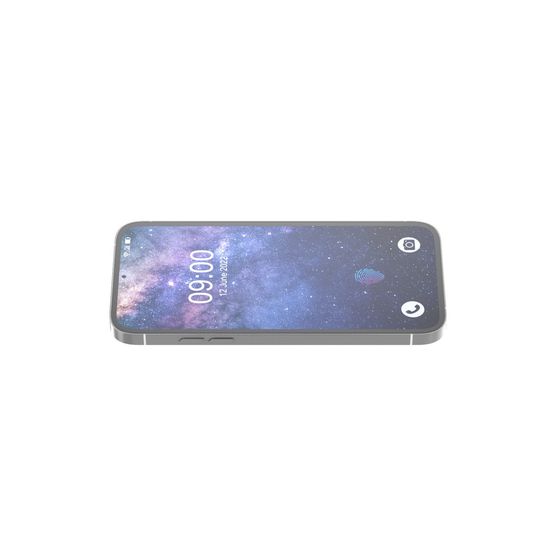 Generic Smartphone 3D Model – Realistic Low Poly PBR Asset, FBX, OBJ - View 6