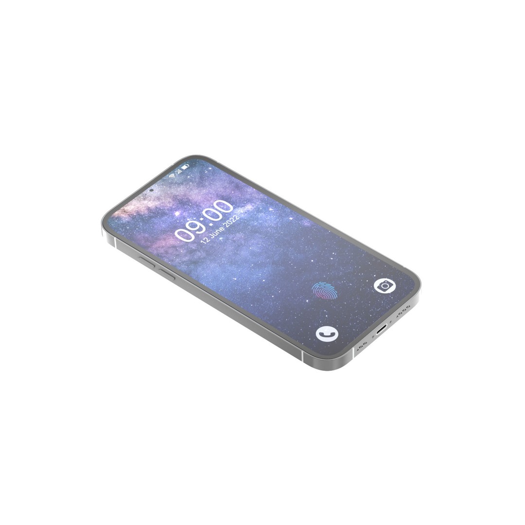 Generic Smartphone 3D Model – Realistic Low Poly PBR Asset, FBX, OBJ - View 7